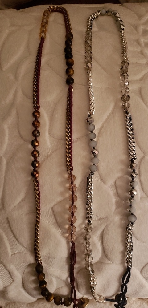 Ribbon & Bead Wrap Bracelets/Necklace View 3